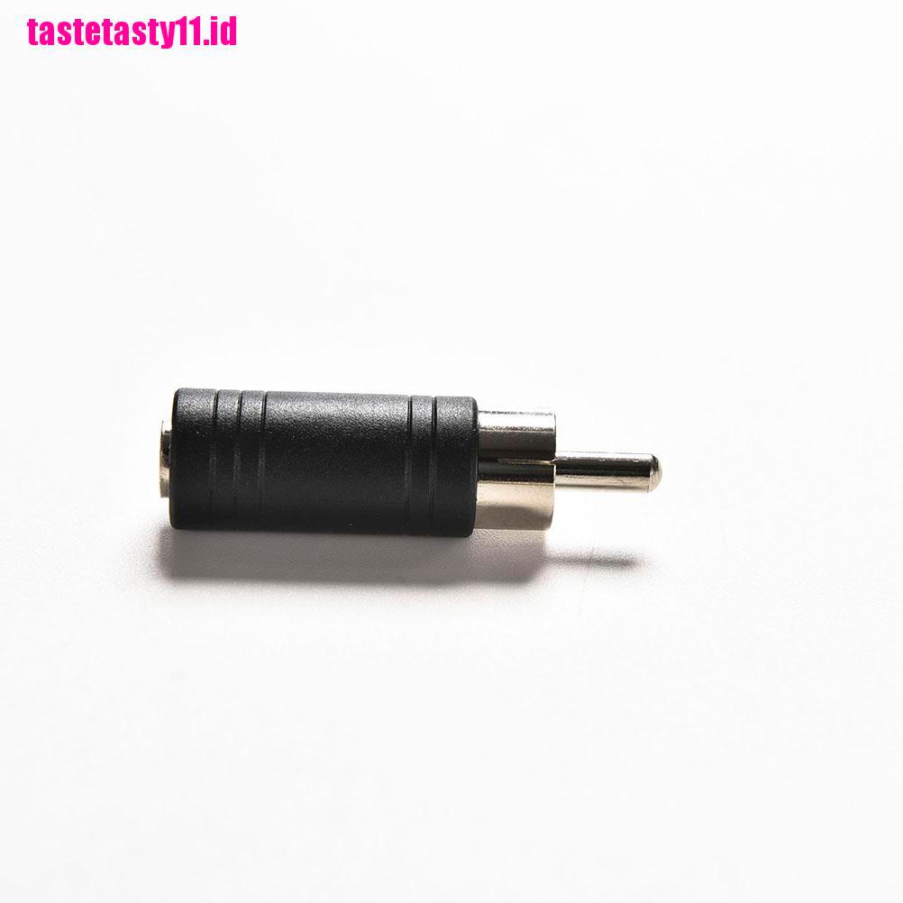 Adaptor Konverter Socket Mono Female Jack 3.5mm Ke RCA Plug Male