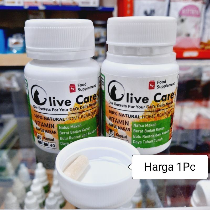 Olive Care Vitamin Kucing NAFSU MAKAN untuk Nafsu Makan, Gemukin Badan, Bulu Rontok, Daya Tahan Tubuh dan Konstipasi