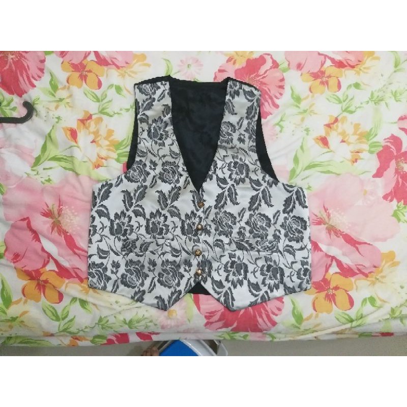 Bekas rompi pria dewasa big size besar 2xl batik lapis furing saten