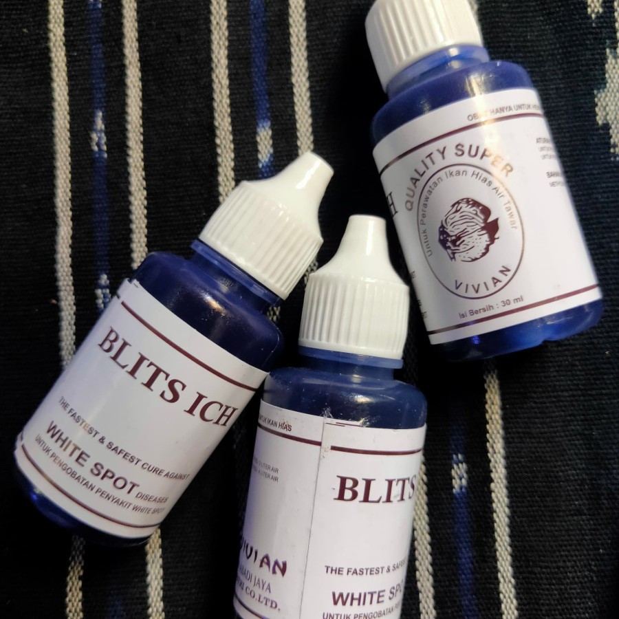 Obat Biru untuk Ikan Cupang, Guppy , Disscuss, Koki dll