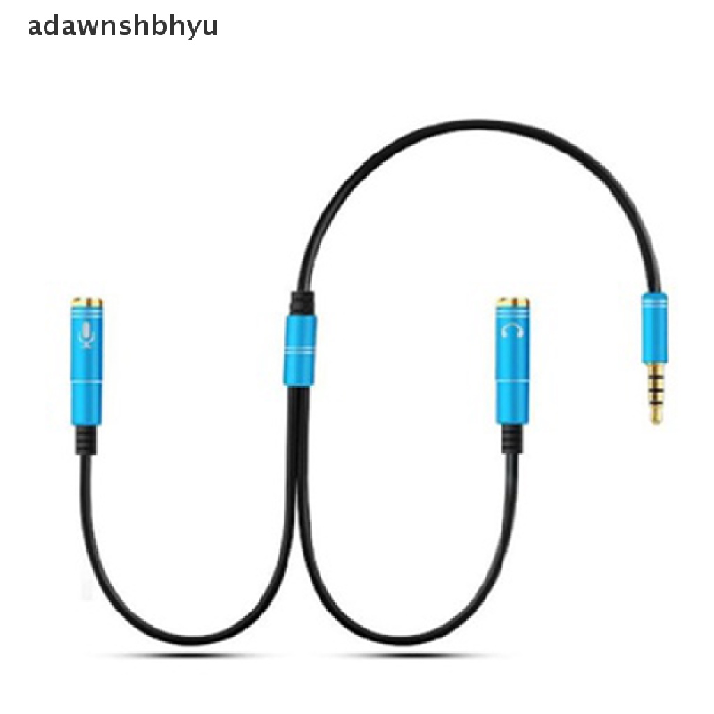 Adawnshbhyu 3.5mm jack headphone stereo+Kabel adapter Ekstensi aux splitter audio Mikrofon