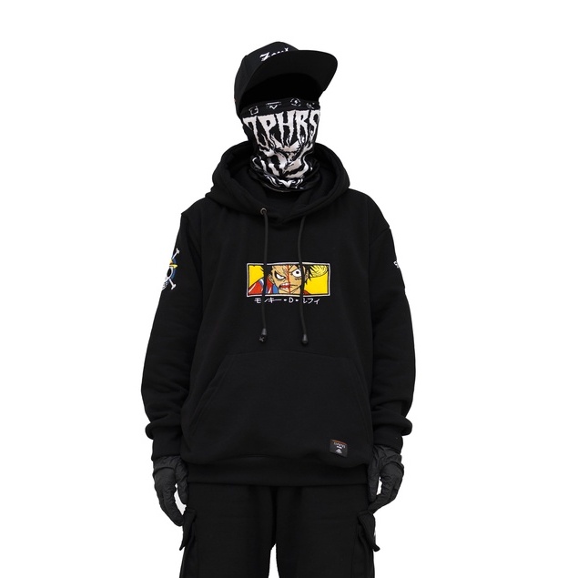HOODIE BORDIR ANIME ONE PIECE MONKEY D. LUFFY