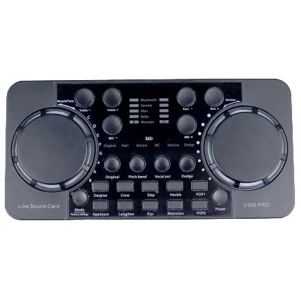 SUNSKI Audio Bluetooth USB External Soundcard Live Broadcast Phone Microphone Headset - V300 Pro leb