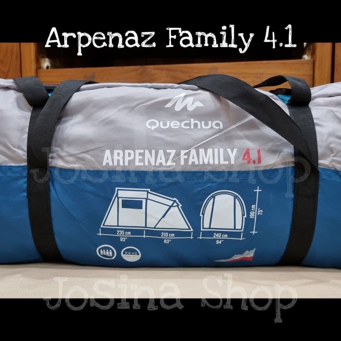 quechua arpenaz family 4.1 tenda camping kemah keluarga original