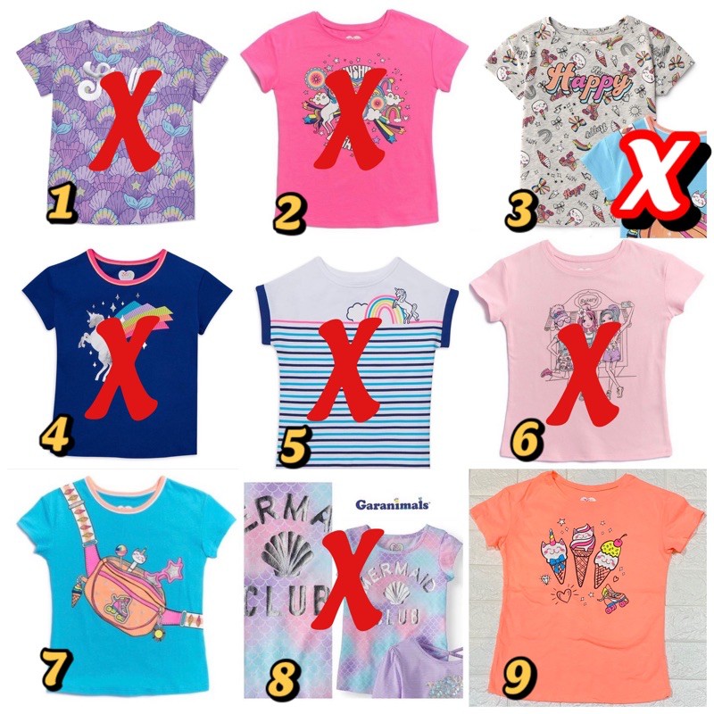 kaos anak perempuan 6tahun garanimals branded sisa eksport baju santai rumahan