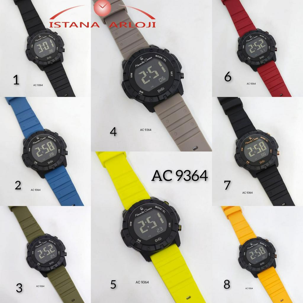 Jam Tangan Pria Alexandre Christie AC 9364MH Rubber DIGI