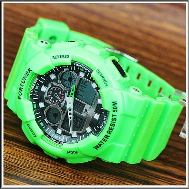 Jam tangan pria Fortuner Original green Murah