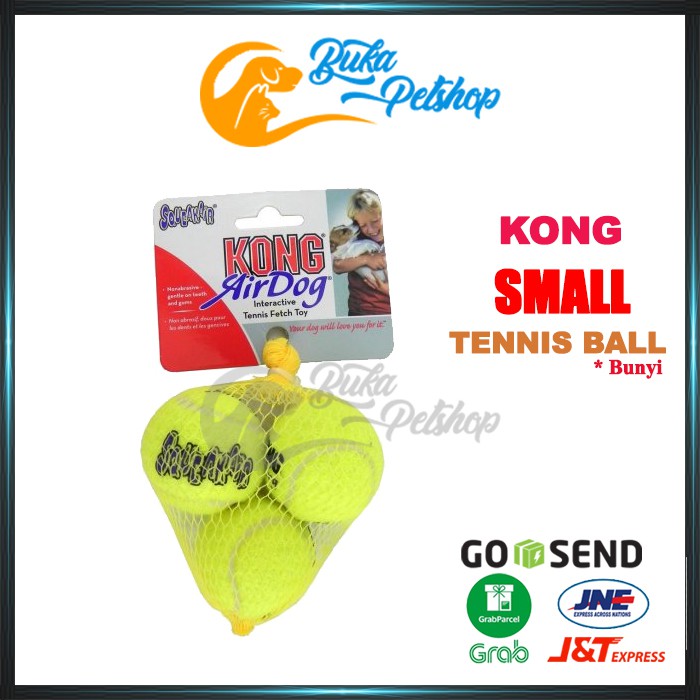 Mainan Bola Tennis Anjing Bunyi KONG SQUEAKAIR Tennis Ball Small (3pc)