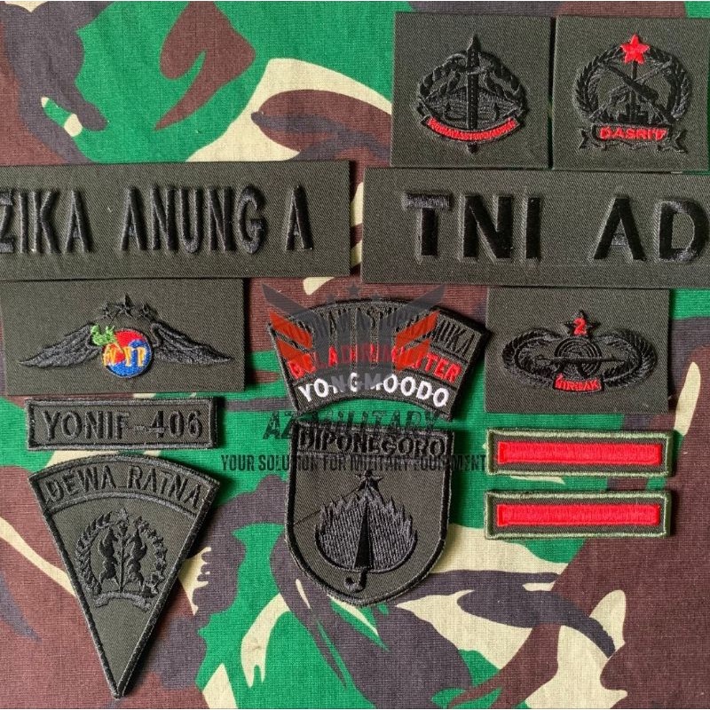 Bordir nama TNI-AD/Bordir PDL TNI-AD