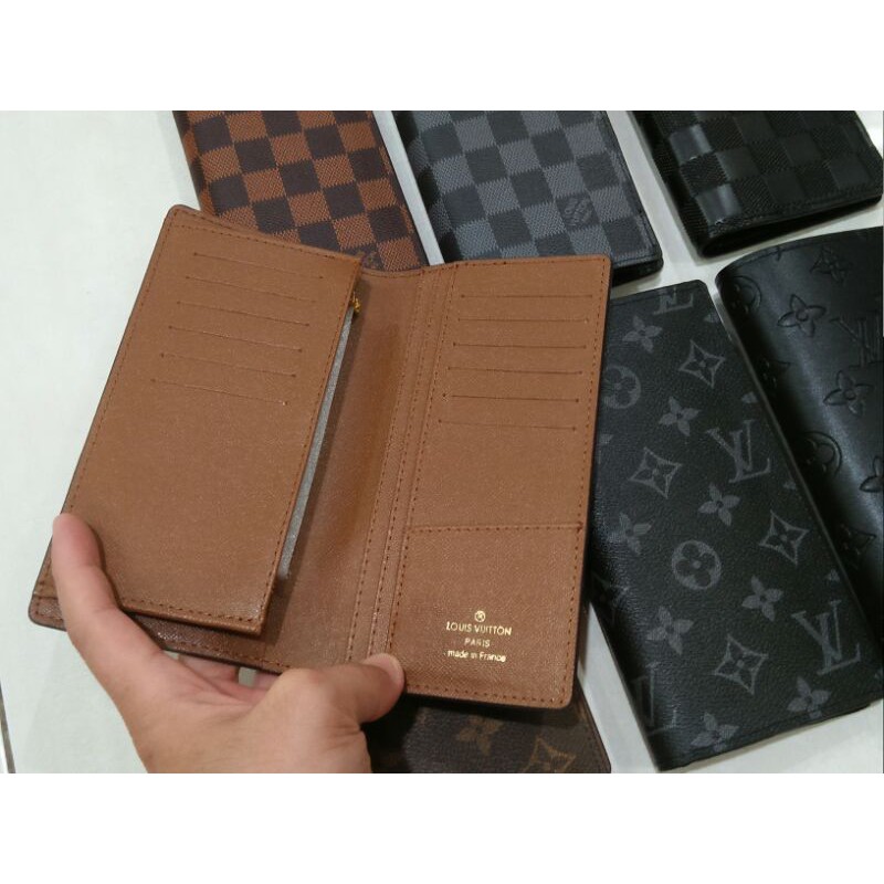 Dompet panjang lipat 2 motif bunga kotak