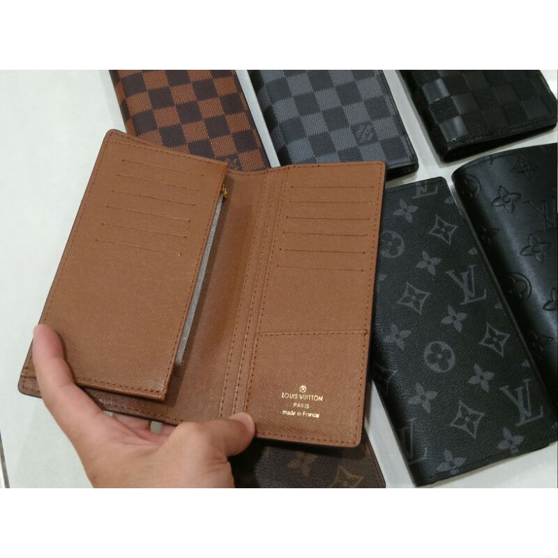 Dompet panjang lipat 2 motif bunga kotak