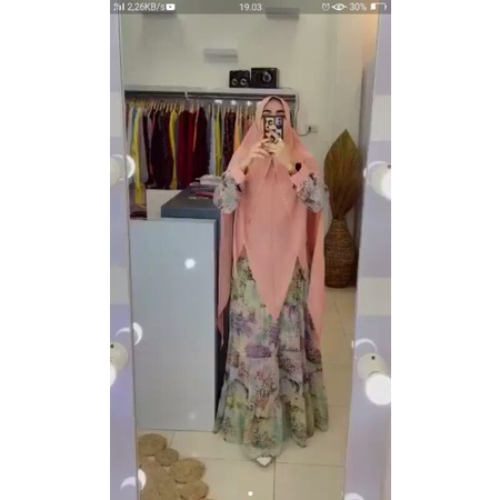 Gamis Set Syari Ceruty ORI Hawa Syari by Fazza Boutique