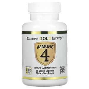 CALIFORNIA GOLD NUTRITION IMMUNE 4 IMMUNE SYSTEM SUPPORT 60 Veg Caps