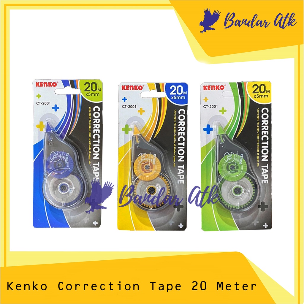 

Kenko Correction Tape CT-2001 (20m x 5mm) Tip Ex Pita Koreksi [1 PCS]