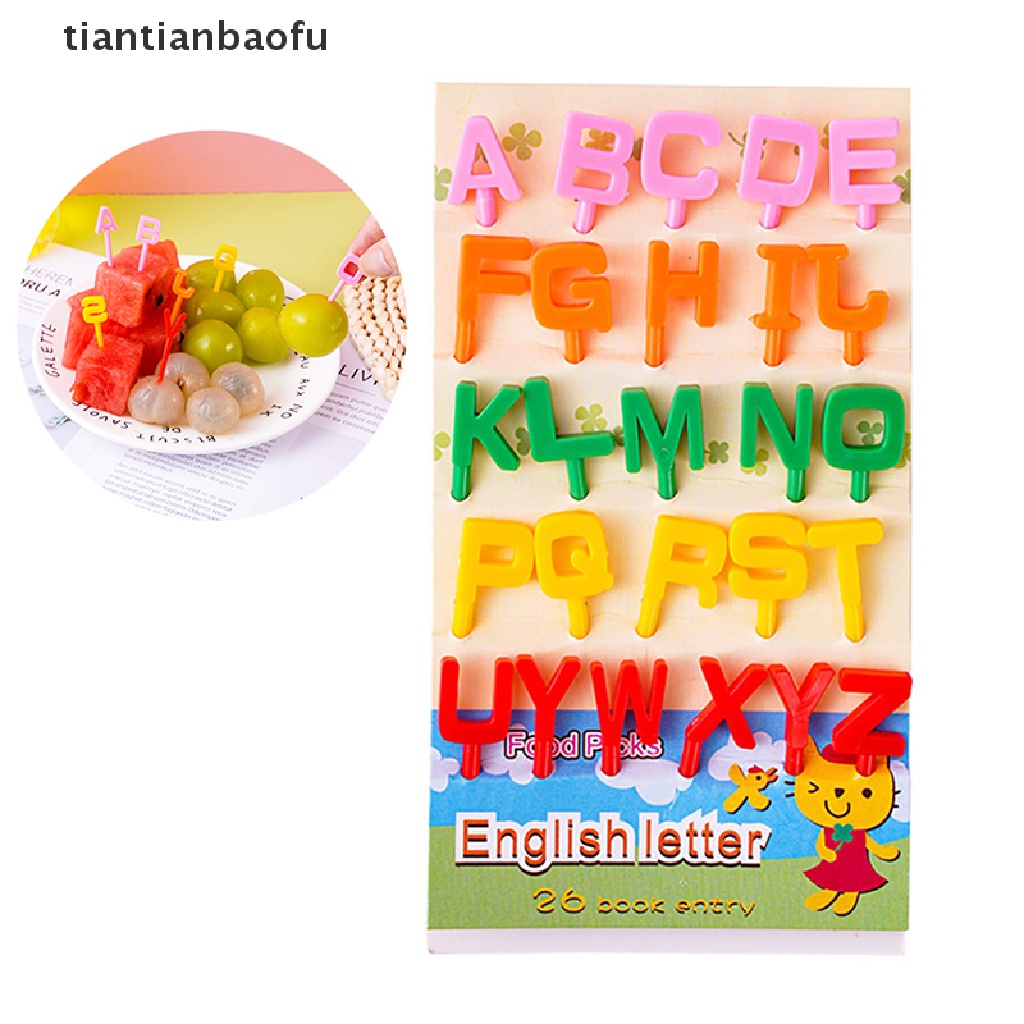 Garpu Buah / Sayur / Bento Mini Desain Alfabet Untuk Anak