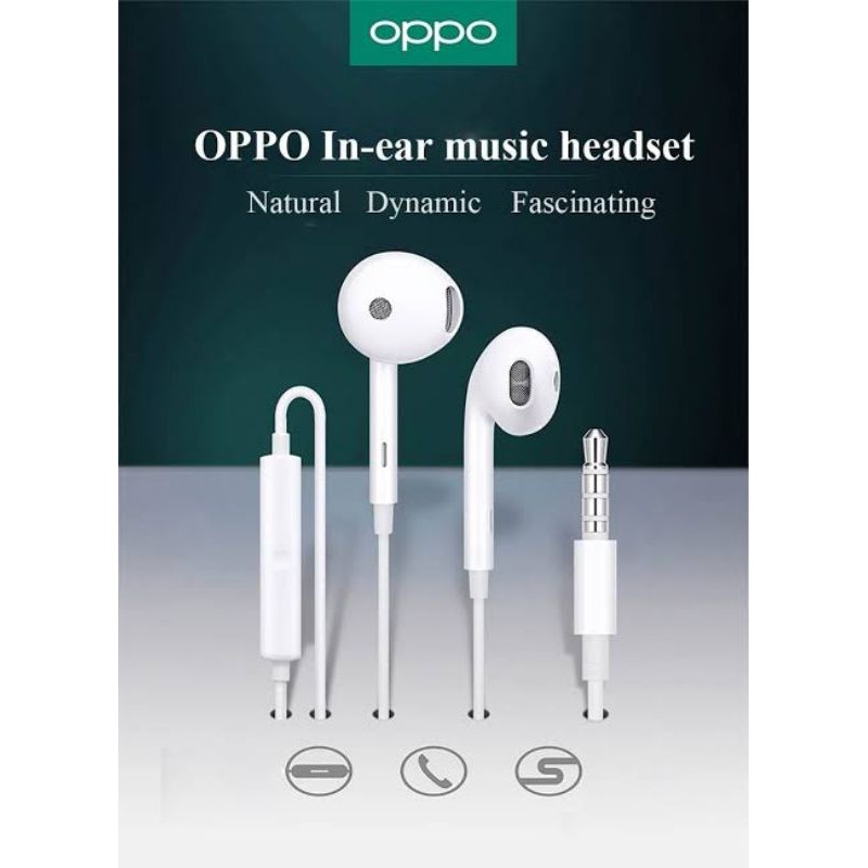 headset/earphone OPPO original A3s/A5s/A9/A37/A12/A71/A1k/A7/F1s/F11 pro/F9/F7 handsfree stereo+bass