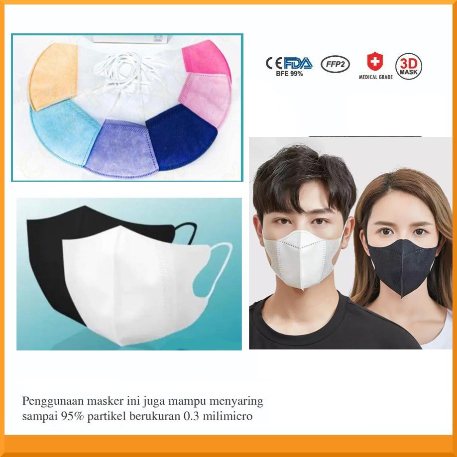 Masker Duckbill 3ply Ecer 1 pcs Masker Dewasa Disposable Face Mask Anti Virus