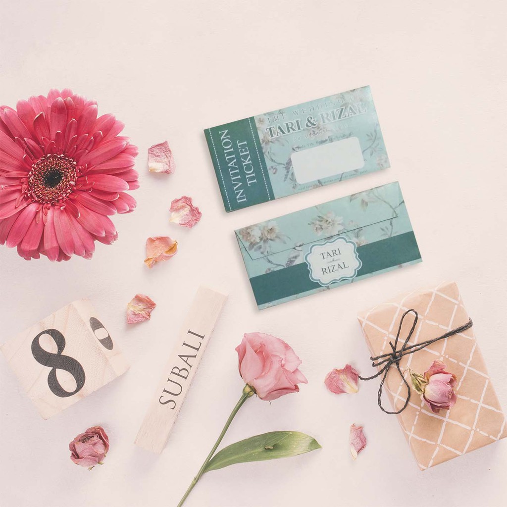 undangan custom single hard cover artpaper satuan