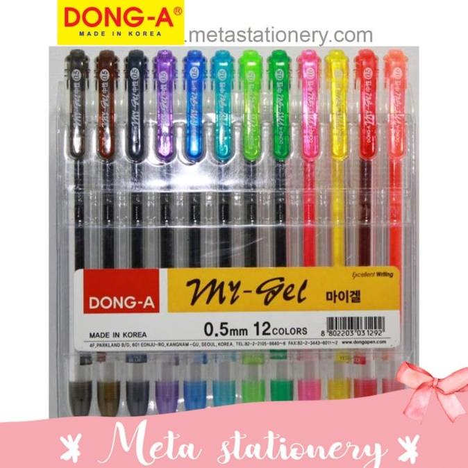 

Office & Stationery | Alat Tulis | Pulpen My Gel 12 Warna Dong-A | Best Seller