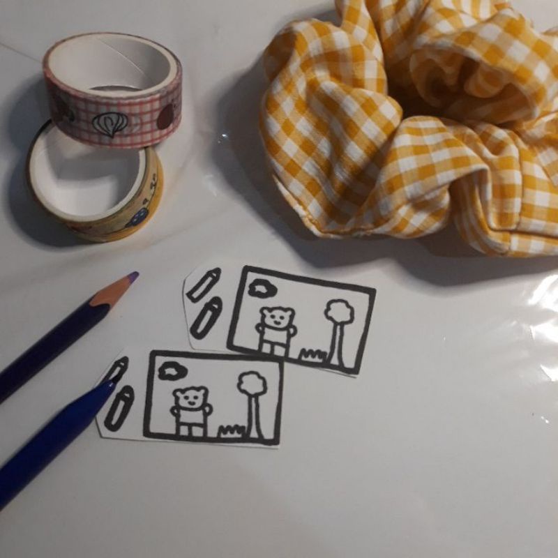 

A672 Warm Hugs Picture Drawing bear murah Stiker bisa di warnai