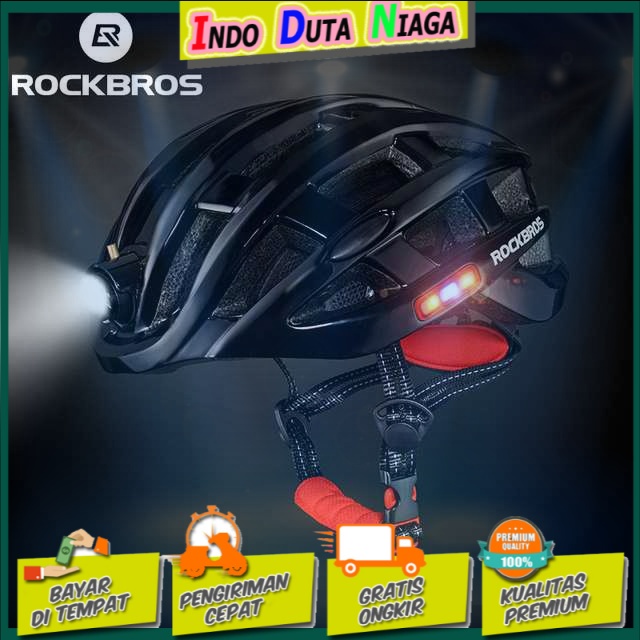 ROCKBROS Helm Sepeda Light Cycling Bike Helmet with Headlight - ZN1001