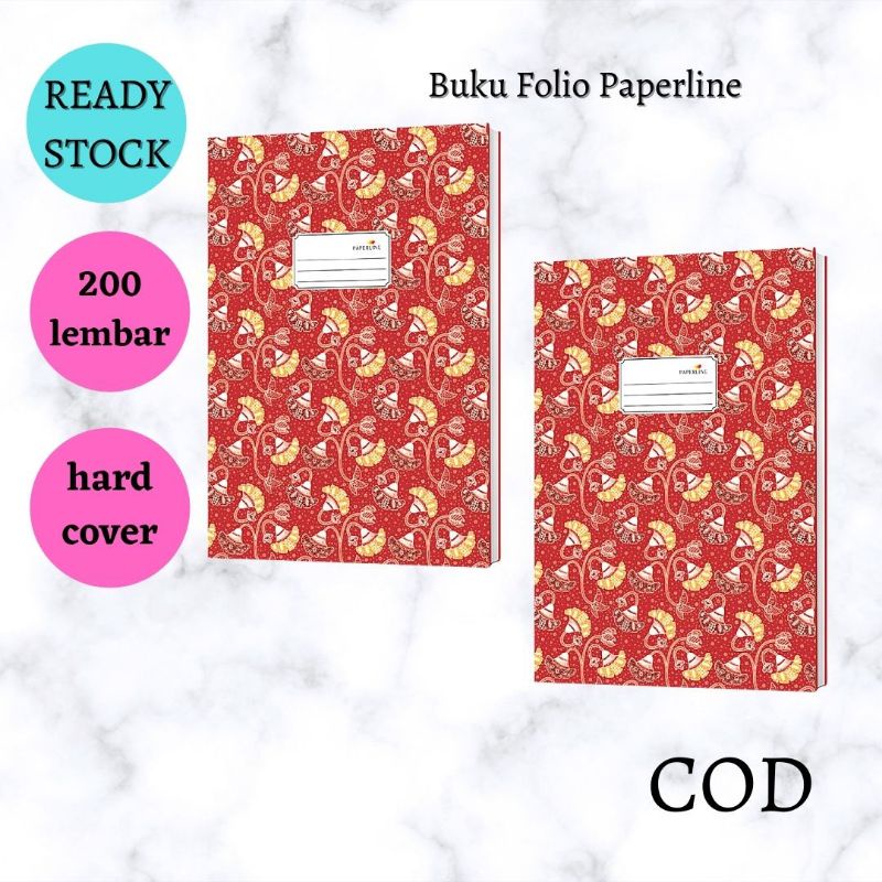 

Buku Tulis Folio Besar Tebal Hard Cover 200 Lembar Paperline