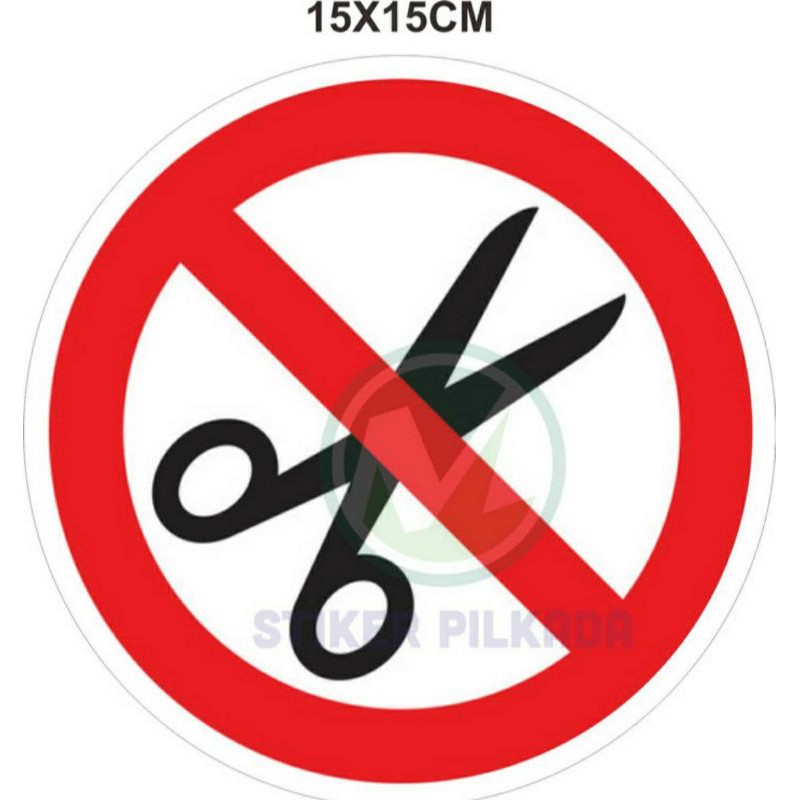 

STIKER VINYL DILARANG MEMBAWA GUNTING 15X15CM