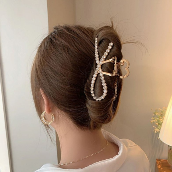 jepit pita mutiara berlian pearl diamond fashion hairclip jje079(2e2)