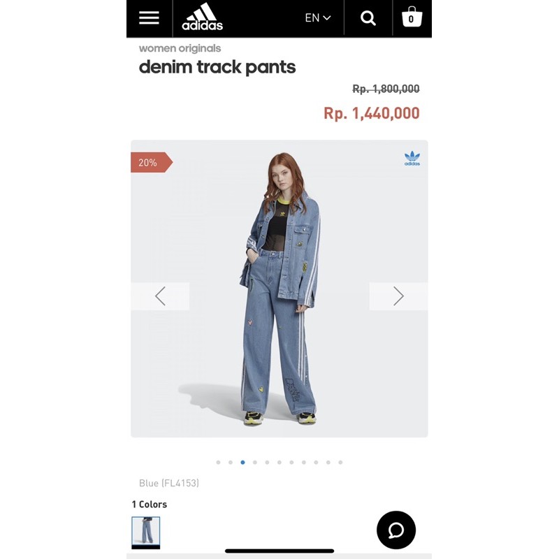 adidas fiorucci denim track pants