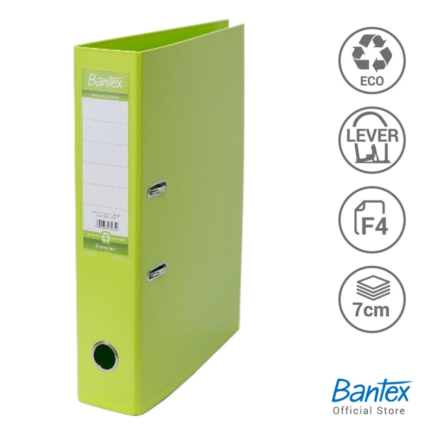 

Bantex Lever Arch File Ordner Plastic Folio 7cm Lime #1465 65