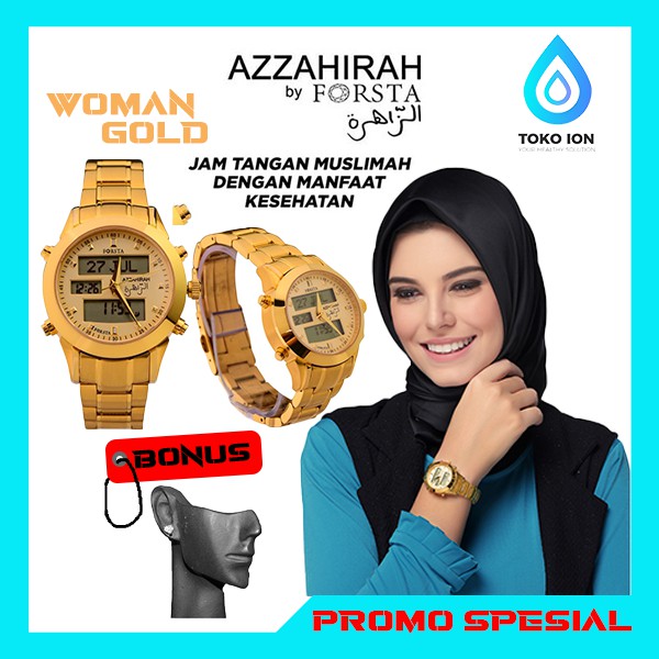 FORSTA AZZAHIRAH Jam Tangan Mewah for Woman ORIGINAL (BONUS Anting cantik atau Bross Hijab)