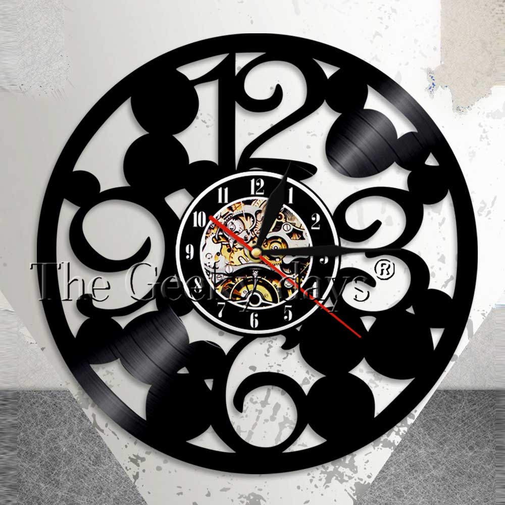 Free Ongkir Large Numbers Wall Clock Contemporary Kitchen Wall Clock Made Out Of Real Vinyl Record Shopee Indonesia