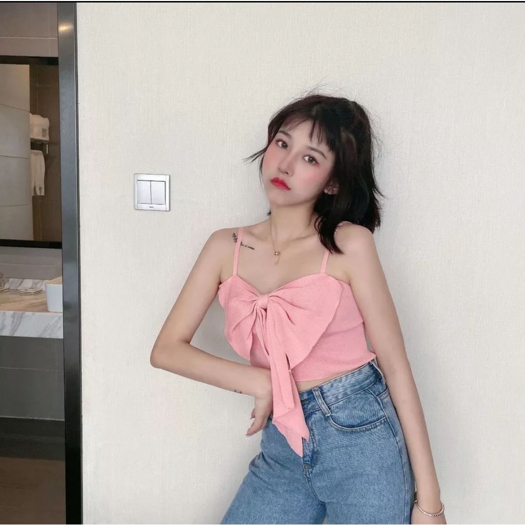 Kemben tanktop wanita cute korea pita satin 892