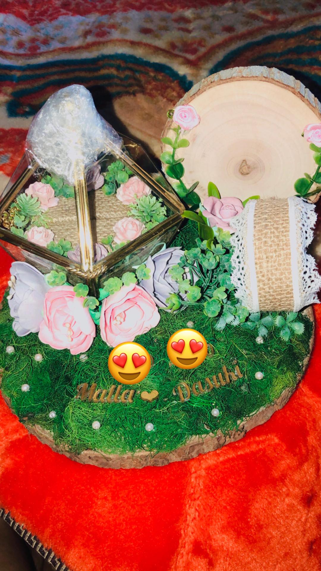 Tempat Cincin /terarrium Ringbox /ringbearer/ Tempat Maskawin/tempat Cincin Rustic /terarrium Rustic