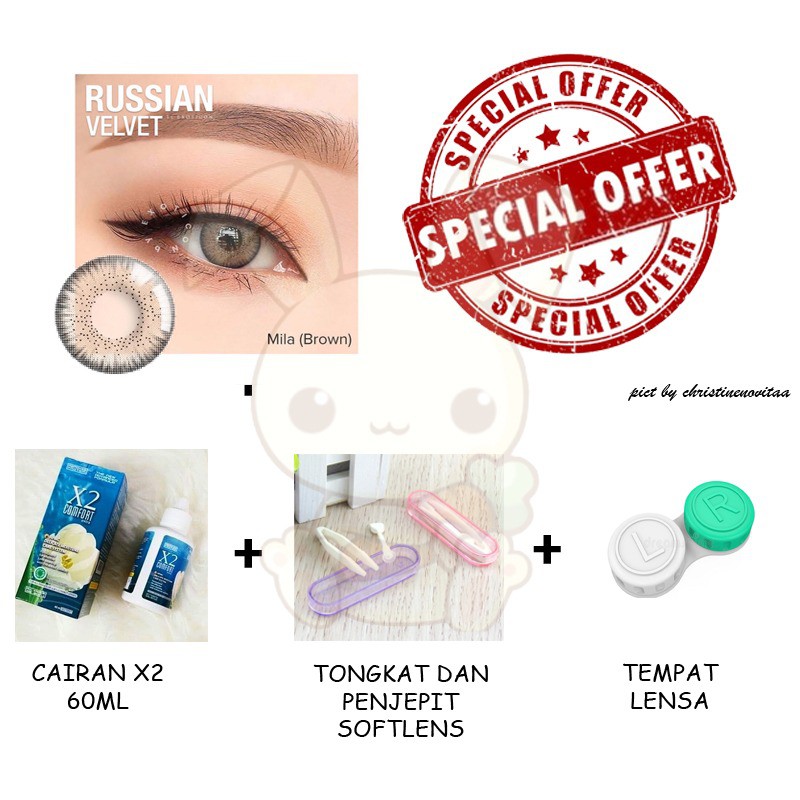 Softlens RUSSIAN by Exoticon 14..5mm - Normal - Paket Softlens Lengkap Untuk Pemula