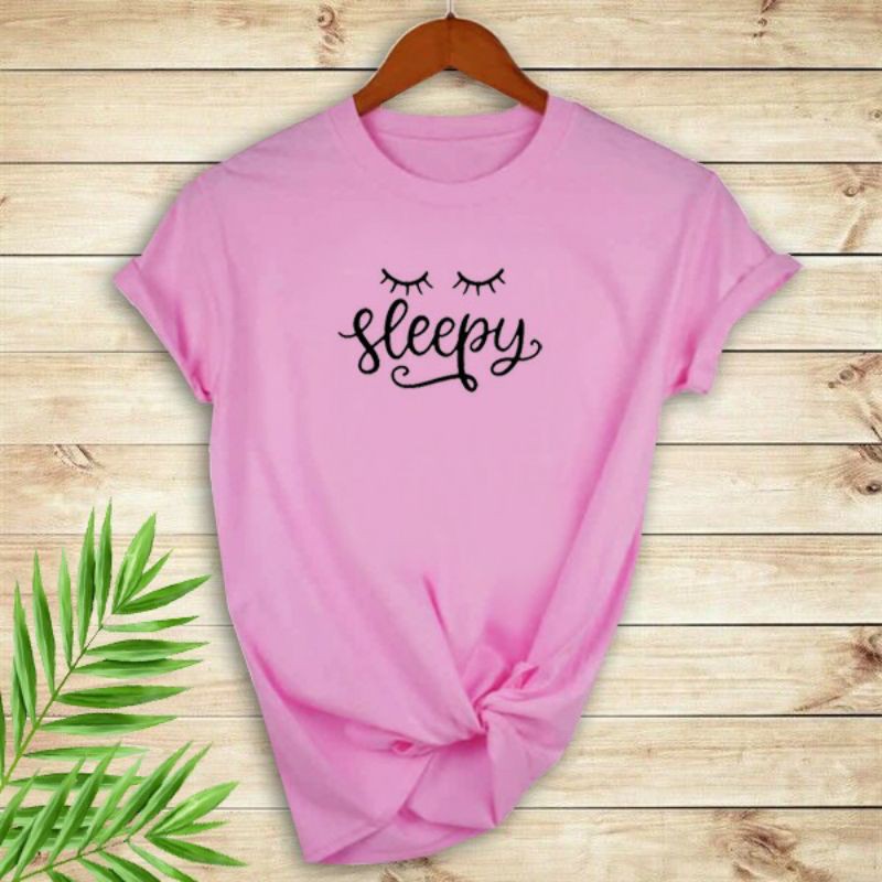 oblong kaos murah T-shirt wanita sleepy/ kaps distro
