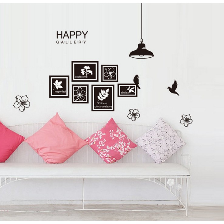 RELIZA WALL STICKER / STIKER DINDING FRAME BINGKAI FOTO HITAM LAMPU DAPUR KITCHEN JM7193