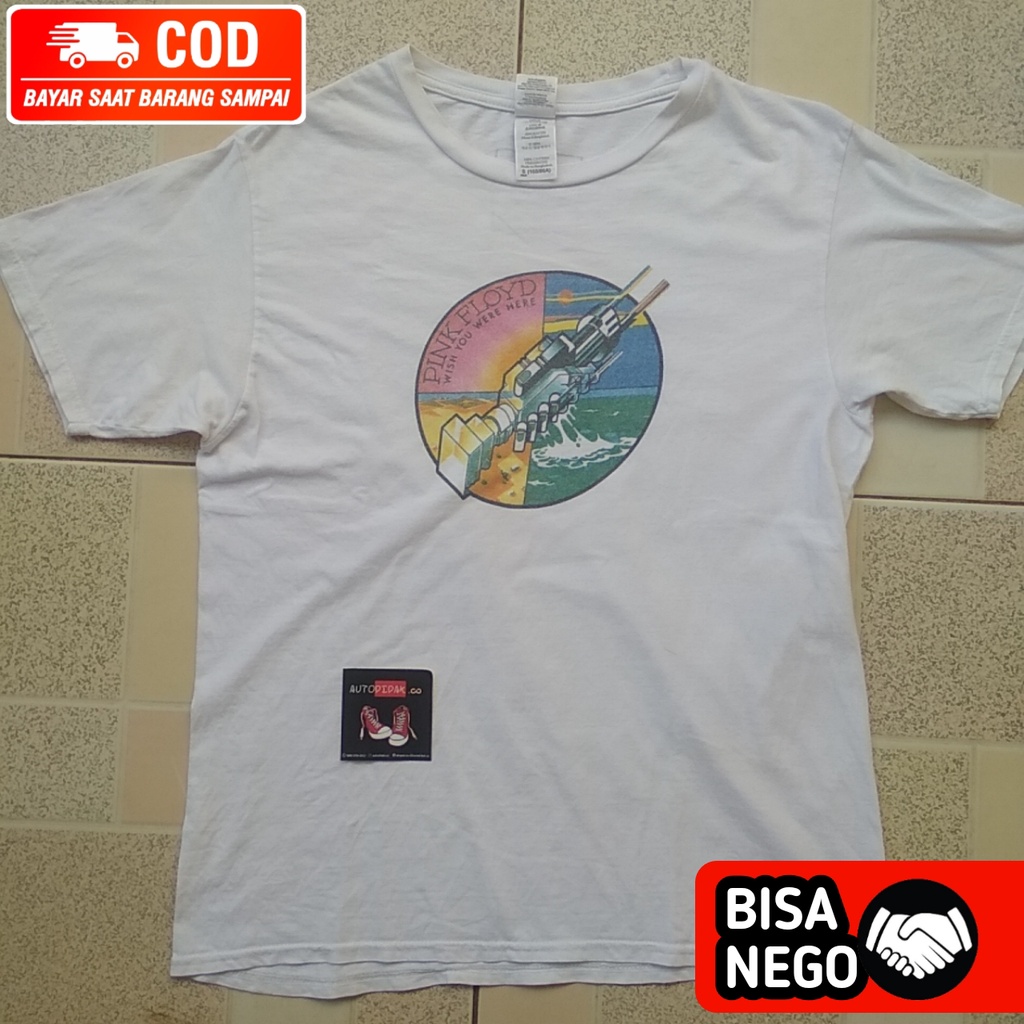 KAOS BAND PINK FLOYD SECOND ORIGINAL/KAOS BAND VINTAGE BEKAS/TSHIRT BAND PINK FLOYD VINTAGE