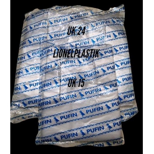 Kantong Plastik Hd Bening Transparan / Kantong Kresek Bening Pufin Biru uk 15 24