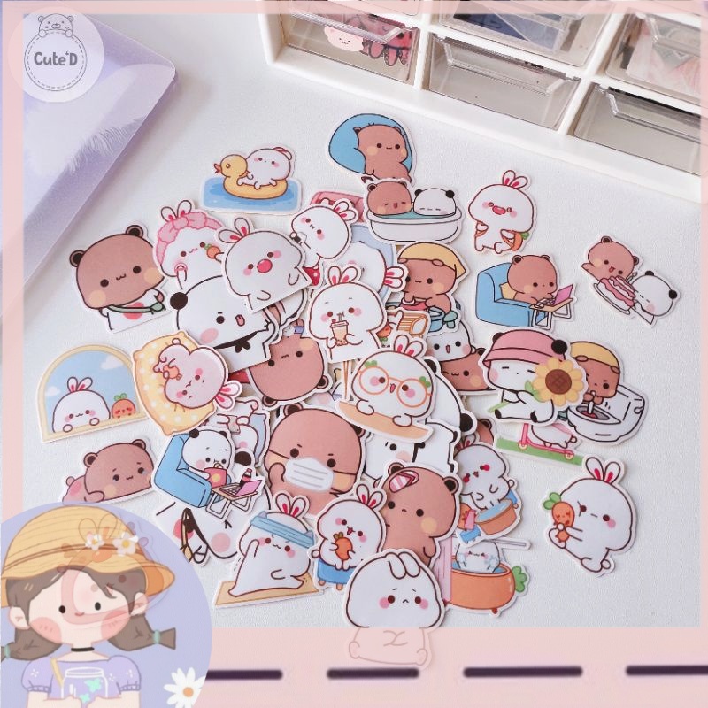 

[HNZ] Little Panda & Cute Bunny Stickers For Diary/Scrapbook