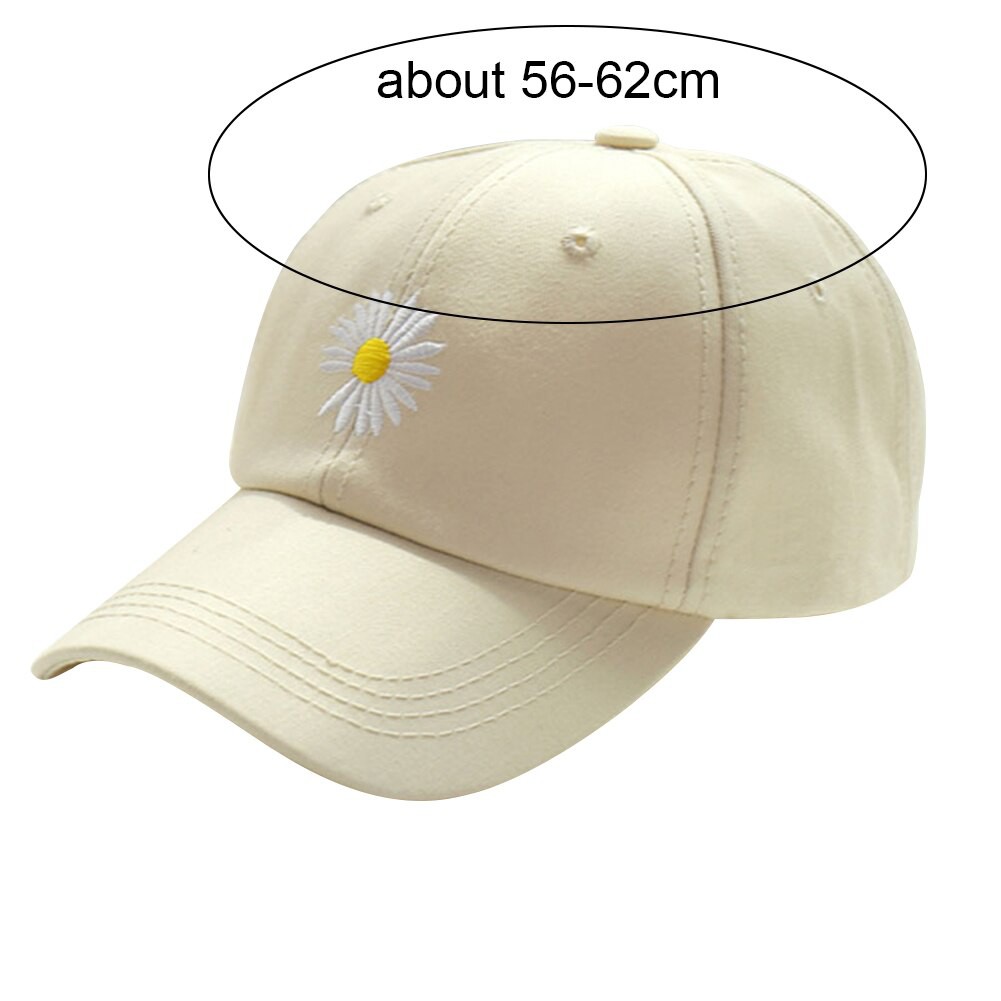 Topi Baseball Motif Bunga Daisy Kecil Gaya Hip Hop Untuk Wanita / Topi Bordir Bunga / Topi Pria