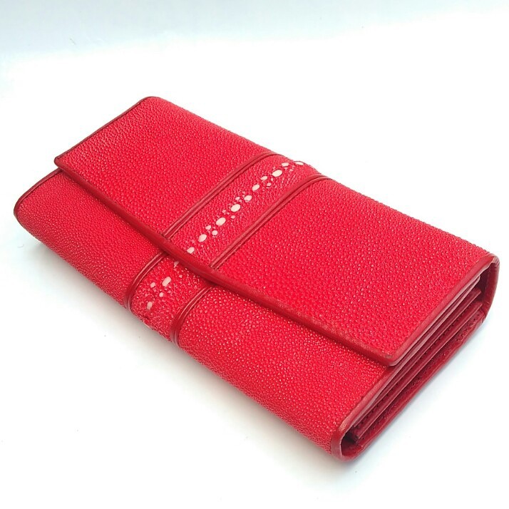 Dompet Wanita Kulit Pari Lipat 3 Kombinasi Pari Duri