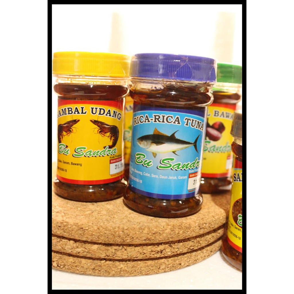 

HOT SALE Sambal Sambel Bu Sandra Aneka Rasa Siap Saji Tuna Udang Bawang DLL terjamin