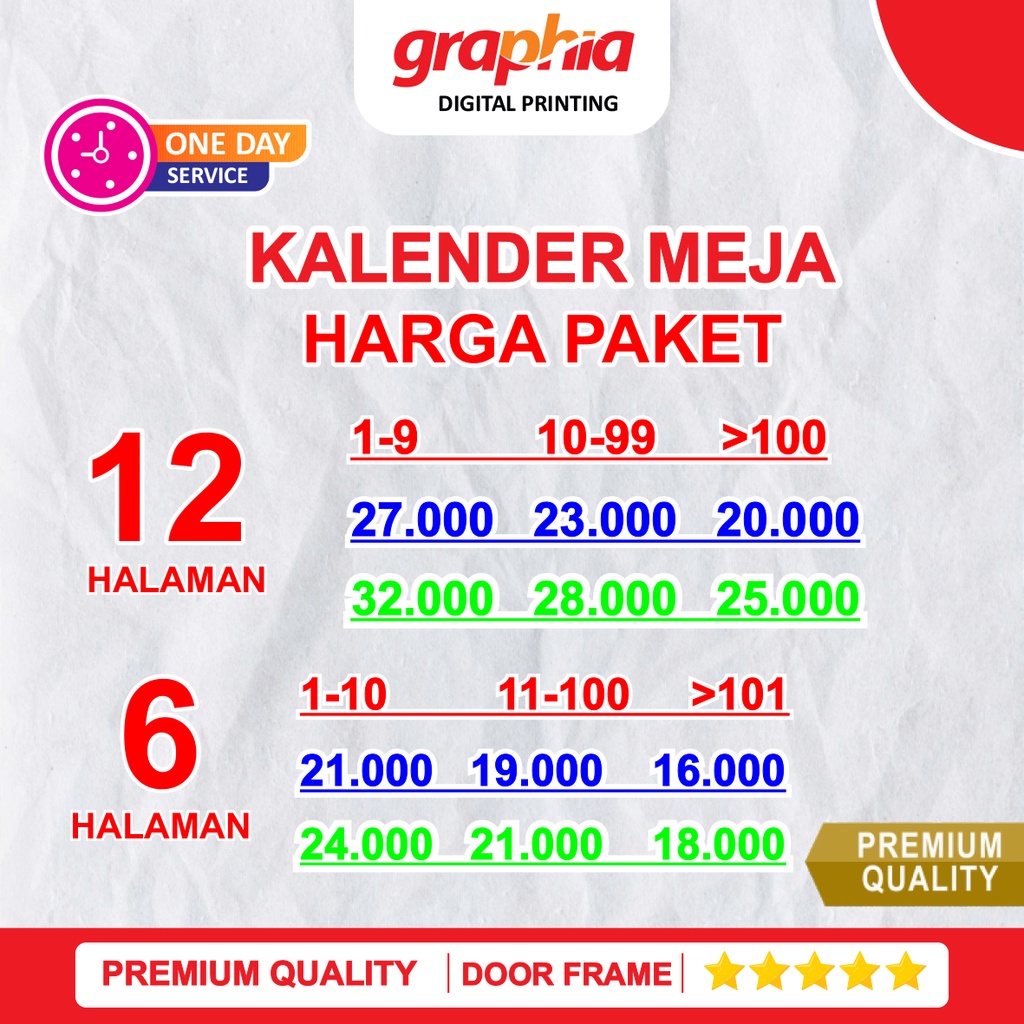 

KALENDER MEJA / SPECIAL PRICE