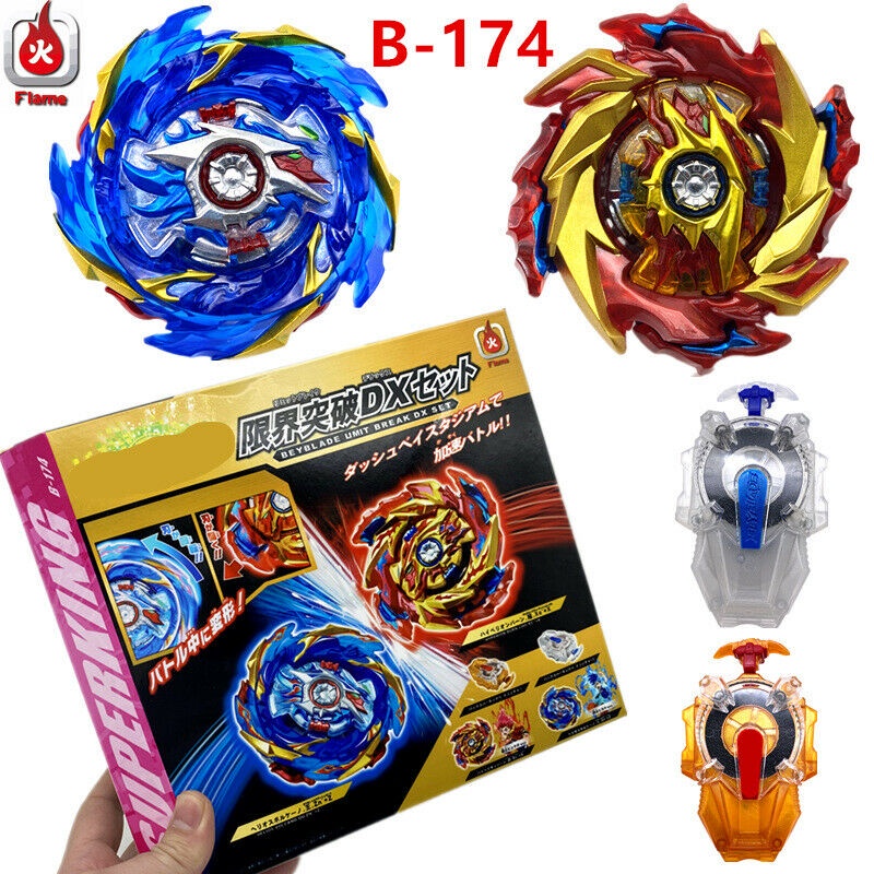 BEYBLADE BURST Superking B-174 LIMIT BREAK DX w/ Long String Sparking Launcher