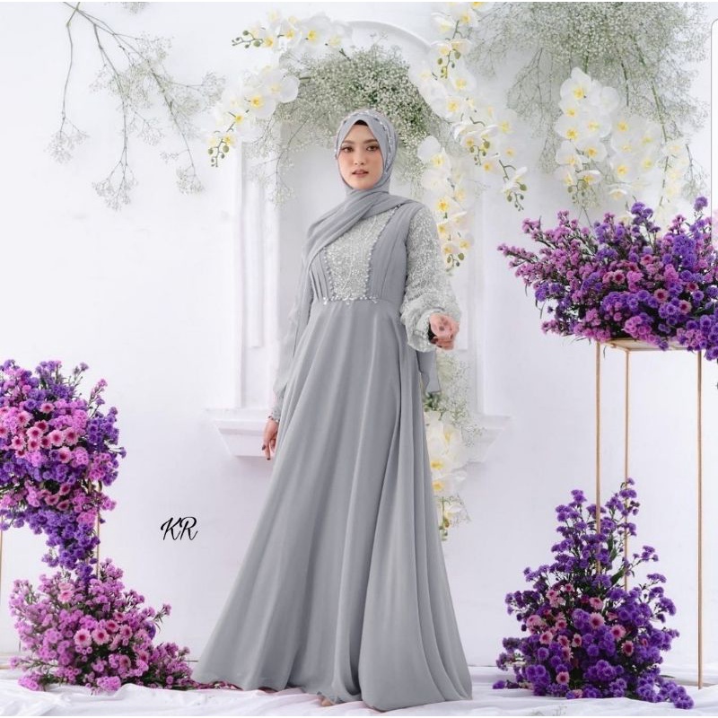 Gamis syari karara Terbaru / Gamis lebaran Terbaru 2022 / gamis lebaran 2022 Cantik Murah Modis