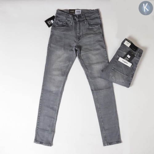 CELANA JEANS PRIA PULL&amp;BEAR GREY SMOKE PULLANDBEAR PULL &amp; BEAR PULL AND BEAR PNB P&amp;B ABU MUDA DENIM