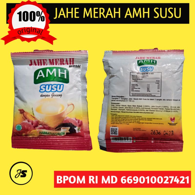 

JAHE MERAH AMH SUSU HERBAL 100% ORI 1 Renceng