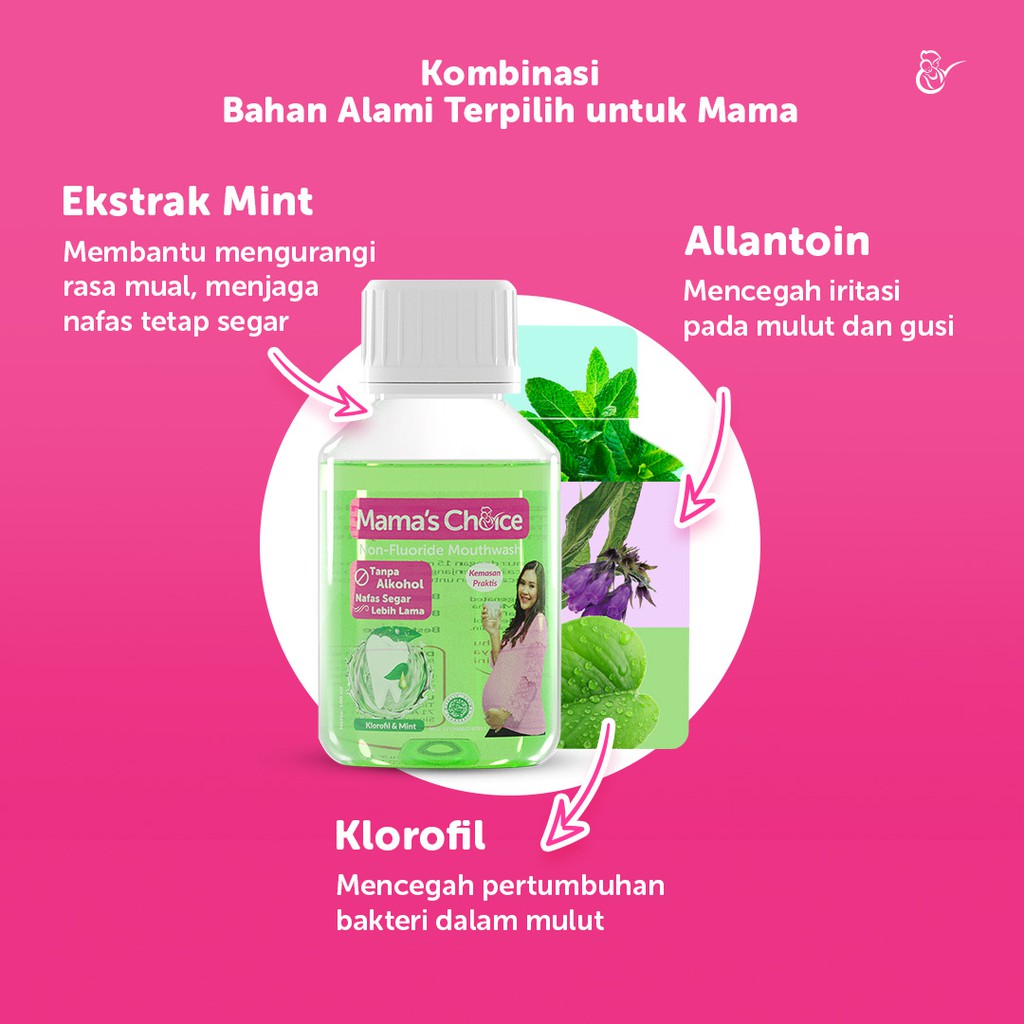 Mamas Choice Mouthwash (Obat kumur halal tanpa alkohol khusus ibu hamil dan menyusui)