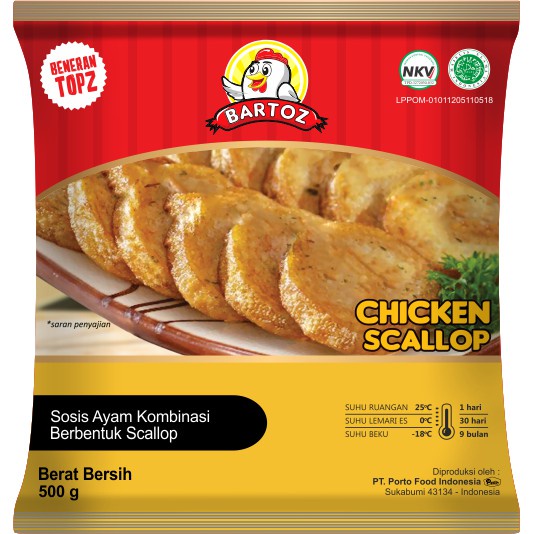 BARTOZ Chicken Scallop 500 Gram